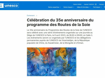 UNESCO to celebrate 35th anniversary of Silk Roads Programme