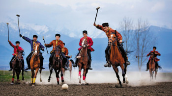 Chovqan, a traditional Karabakh horse-riding game in the Republic of Azerbaijan