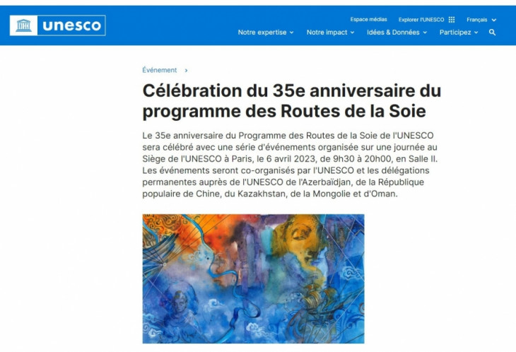 UNESCO-nun “UNESCO to celebrate 35th anniversary of Silk Roads Programme