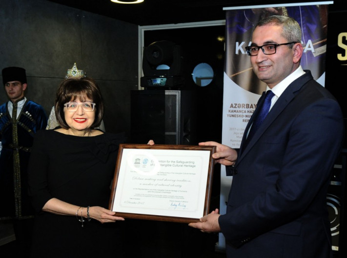 Certificates signed by UNESCO Director General were presented to  the Ministry of Culture and Tourism